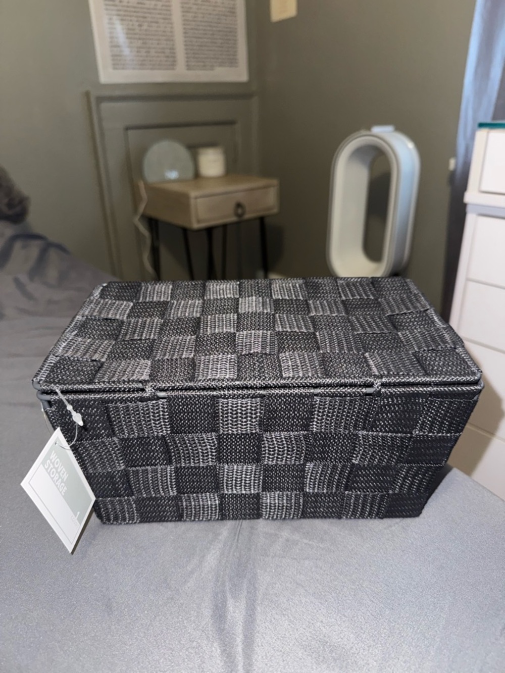 Woven Storage Basket Box - Black